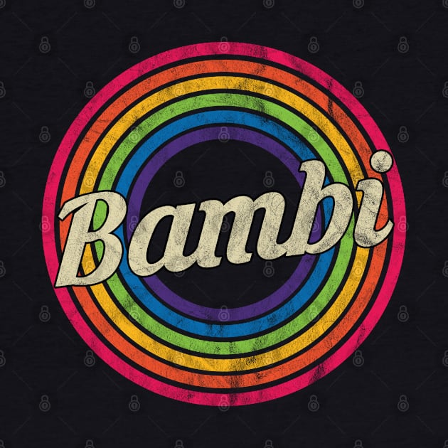 Bambi - Retro Rainbow Faded-Style by MaydenArt
